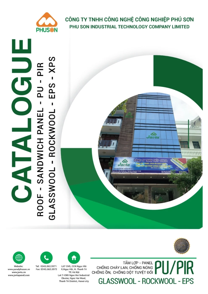 Bìa tài liệu Catalogue sản phẩm Javta 2025 - Phú Sơn Group