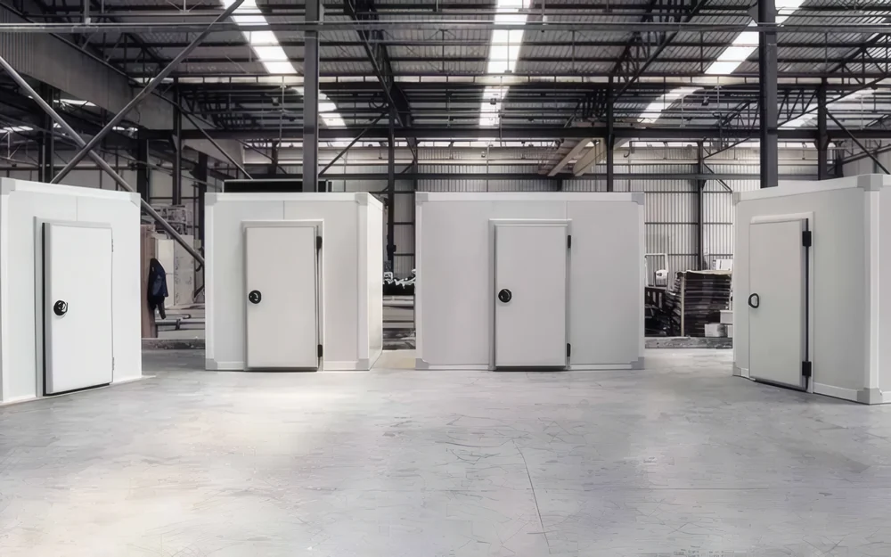 Cold store chambers inside a factory