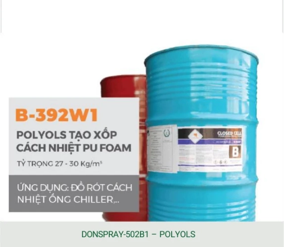 Polyols B-392W1 tạo xốp cách nhiệt - Phú Sơn Group phân phối