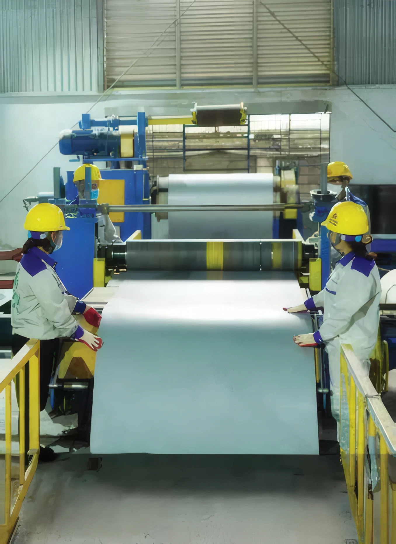 An operator running the coil rolling line at the Phu Son workshop